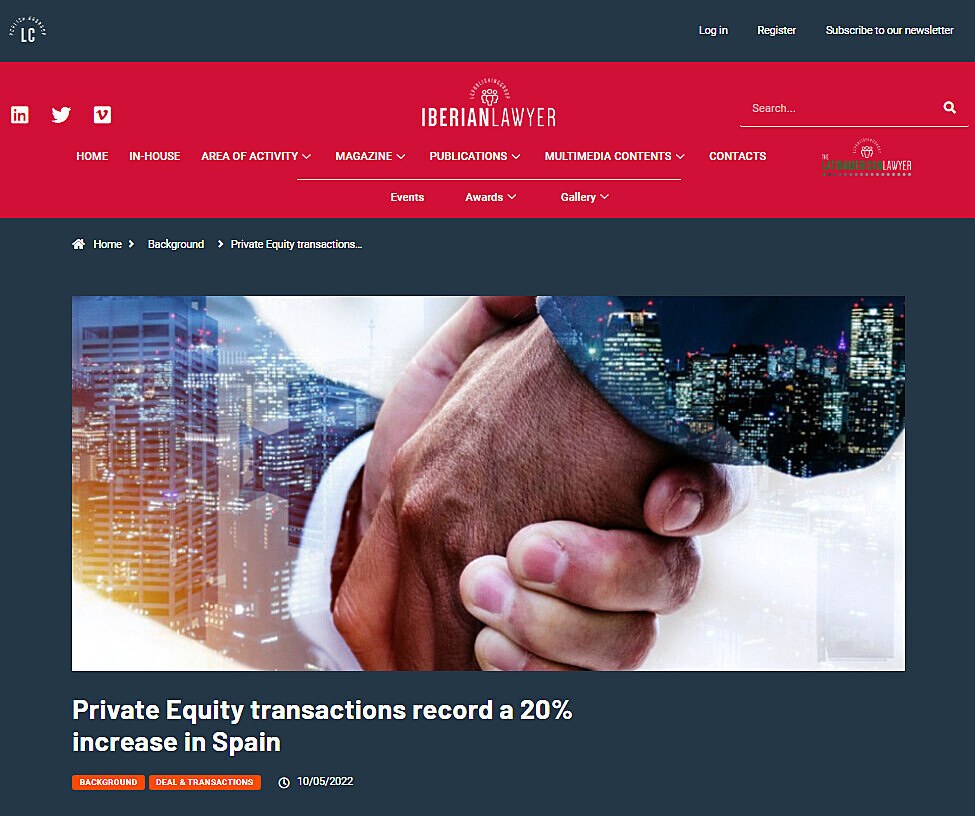 Private Equity transactions record a 20% increase in Spain